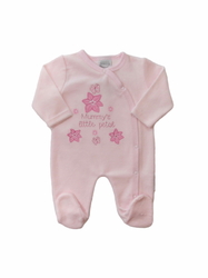 Nursery Time Kojenecké dupačky růžové s květinami