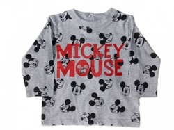 Disney Baby Kojenecké triko s dlouhým rukávem s motivem Mickey Mouse šedé