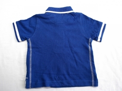 Kojenecké oblečení|Kojenecké triko s límečkem, krátkým rukávem a proužkem