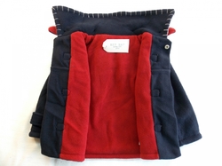 Zimní kojenecká bunda s kapucí a červenou podšívkou
