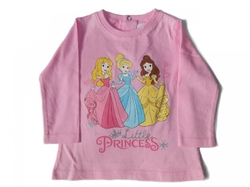 Disney Baby Kojenecké, růžové triko s dlouhým rukávem s motivem princezen