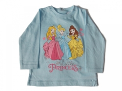 Disney Baby Kojenecké, modré triko s dlouhým rukávem s motivem princezen