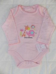 Bonjour Bébé Kojenecké body s dlouhým rukávem pro holčičky - sada 3 ks