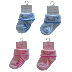 Soft Touch novorozenecké ponožky růzove I love my mum