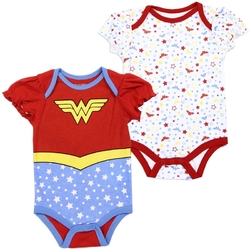 Set kojeneckého oblečení z USA, DC Comics Wonder woman, trika s krátkým rukávem pro holčičky