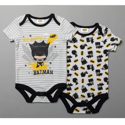 Set kojeneckého oblečení, značkové kojenecké body s krátkým rukávem DC Comics Batman