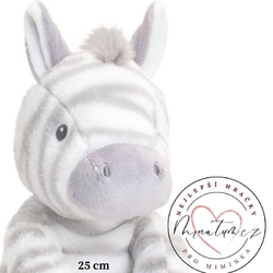 Báječná Keel Toys pruhovaná plyšová zebra 25 cm