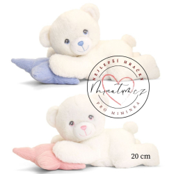 Keel Toys medvídek na růžovém hvězdičkovém polštářku