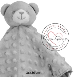 Soft Touch muchláček medvídek šedý pro miminko holčičku i kluky od narození (0+) z minky