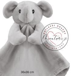Soft Touch šedý usínáček slon pro miminka od narození