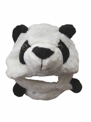 Zimní, kojenecká čepička se zvířecím motivem - panda