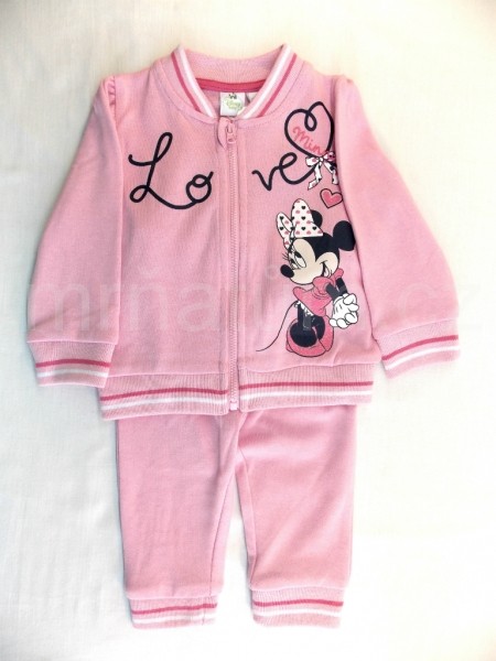 Walt Disney Kojenecká tepláková souprava Minnie Mouse Věk 12-18 (80-86), Barva Světle růžová