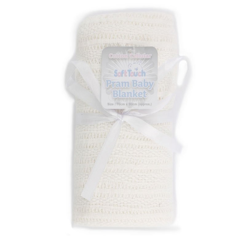 Soft Touch bavlněná děrovaná deka - přehoz - bílá