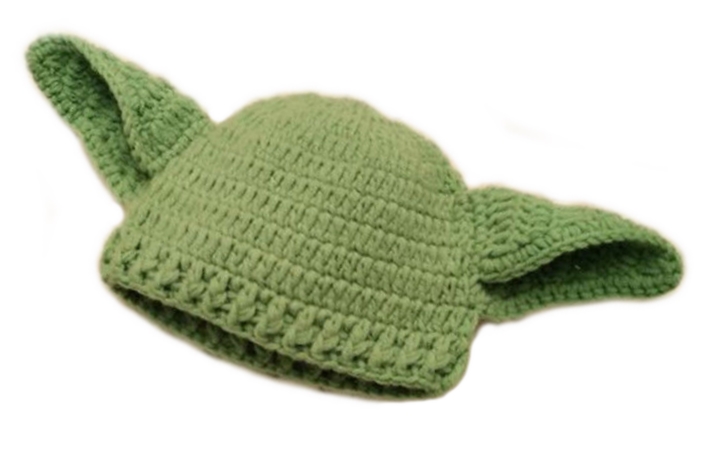 Pletená čepička pro novorozence Mistr Yoda