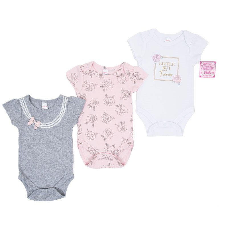 Set kojeneckého oblečení, 3dílná sada body s krátkým rukávem pro holčičky