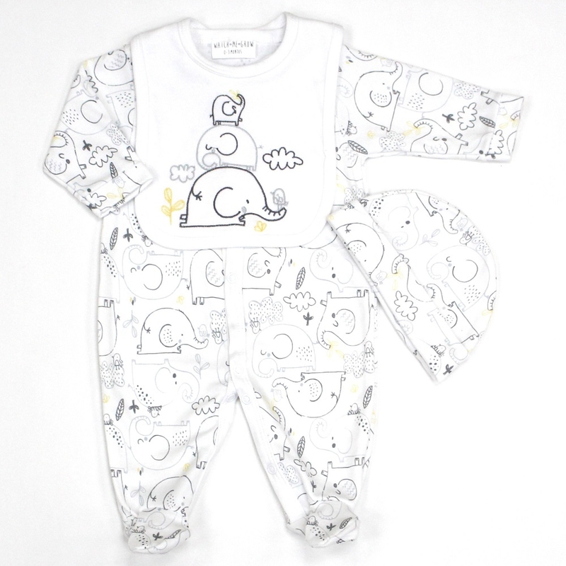 Watch Me Grow Unisex 3dílná souprava se slůňaty