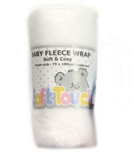 Soft Touch Fleecová deka do postýlky, Barva Bílá
