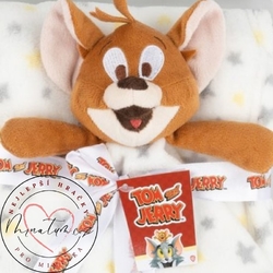 Muchláček myšák Jerry, kombinace hračky pro miminka holčičku i kluky a deky do postýlky