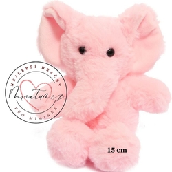 Soft Touch růžový plyšový slon pro miminka holčičku i kluky